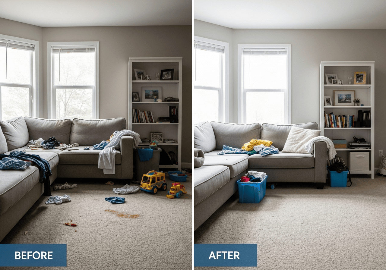 Residential cleaning services before after cleaning
